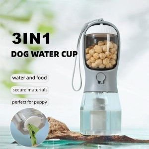 3 in 1 Dog Water Cup, Food Container, and Garbage Bag – Portable Small Multi-functional Pet Cups