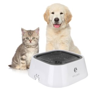 1.5L Splash-Proof Pet Water Bowl – Anti-Spill, Slow Feeder for Cats & Dogs